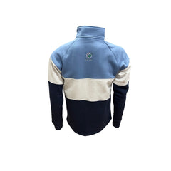GRASSMEN Sky Blue, White & Navy - Kids Cotton Quarter Zip