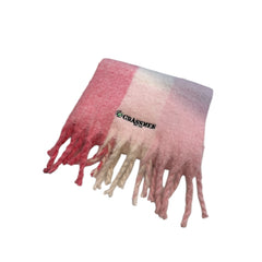 "GRASSMEN" Fluffy Check Scarf