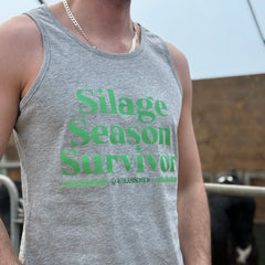 Silage Season Survivor Tank Top - Heather Grey
