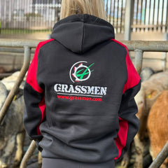 GRASSMEN Prime Unisex Hoodie Black/Red