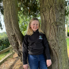 "GRASSMEN" John Deere 3650 Baby Donkey" Kids Black Hoodie