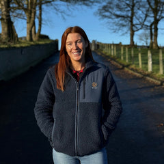 "GRASSMEN" Adults Navy Sherpa Fleece Full Zip