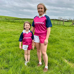 GRASSMEN Pink, Navy & White - Kids Unisex Rugby Top