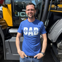 DAD - Farmer. Fixer. Legend. Novelty Adults Royal Blue T-Shirt