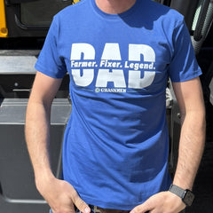 DAD - Farmer. Fixer. Legend. Novelty Adults Royal Blue T-Shirt