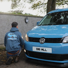 LIMITED EDTION - Dave's Volkswagen Caddy Van 'Melvin' Adults Hoodie Airforce Blue