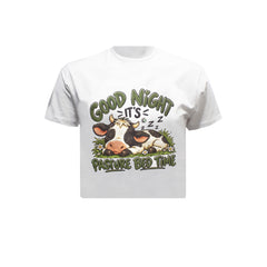 Good Night, It's Pasture Bedtime - Novelty Pyjama Set - Kids Pink/White