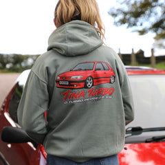 LIMITED EDITION – GRASSMEN Tina Turbo Peugeot 306 D-Turbo Hoodie Dusty Green