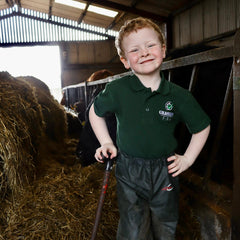 "Farmers Feed Families" Kids Bottle Green Polo Shirt