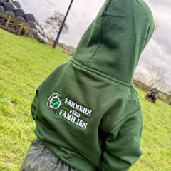 "Farmers Feed Families" Kids Bottle Green Hoodie