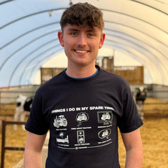 "Things i do in my spare time" Novelty Adults Navy T-Shirt