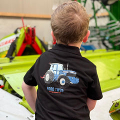 "Ford TW35" Kids Black Polo Shirt