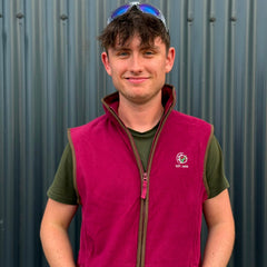 GRASSMEN Men's Artisan Fleece Gilet - Burgundy/Brown