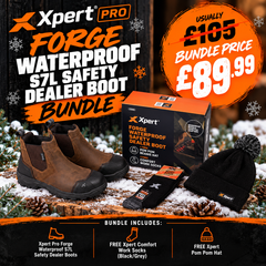 Xpert Pro Forge Waterproof S7L Safety Dealer Boot Brown Bundle