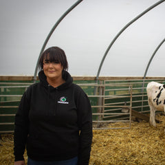 "GRASSMEN" John Deere 3650 Baby Donkey" Kids Black Hoodie