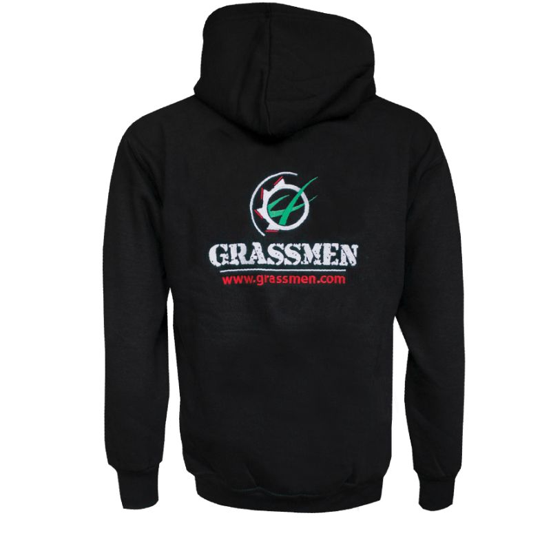 GRASSMEN Unisex Adults Black Hoodie Grassmen