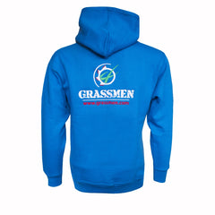 GRASSMEN Unisex Adults Electric Blue Hoodie X Small
