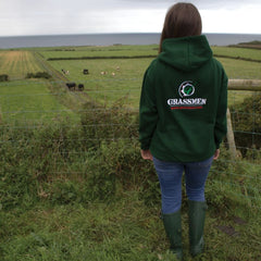"GRASSMEN" Unisex Adults Bottle Green Hoodie