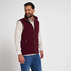 Jack Pyke Men's Countryman Fleece Gilet Burgundy