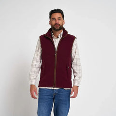 Jack Pyke Men's Countryman Fleece Gilet Burgundy