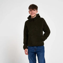 Jack Pyke Junior Sherpa Fleece Hoodie Dark Olive