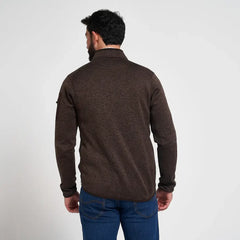 Jack Pyke Mens Melange Quarter Zip Fleece Brown