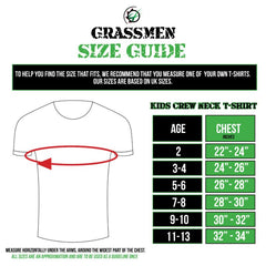 "GRASSMEN" Kids Bottle Green T-Shirt