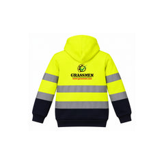 GRASSMEN Kids Yellow/Navy Hi-Vis Hoodie