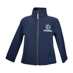 "GRASSMEN" Kids Navy Softshell Jacket