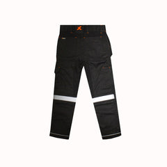 "GRASSMEN"  Kids Black Holster Pocket Work Trousers