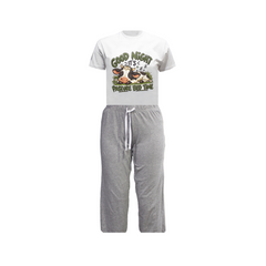 Good Night, It's Pasture Bedtime - Novelty Pyjama Set - Kids Grey/White