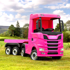Official Scania 24V Pink Ride-On Truck & Trailer