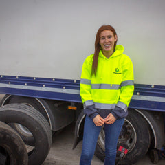 "GRASSMEN" Unisex Adults Hi-Vis Hoodie Yellow/Navy