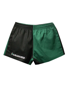 GRASSMEN Harlequin Two Toned Shorts - Adults Unisex Black & Green