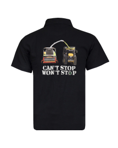 Adults Monk - Can't Stop, Won't Stop Black Polo Shirt