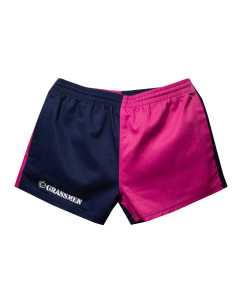 GRASSMEN Harlequin Two Toned Shorts - Adults Unisex Navy & Pink